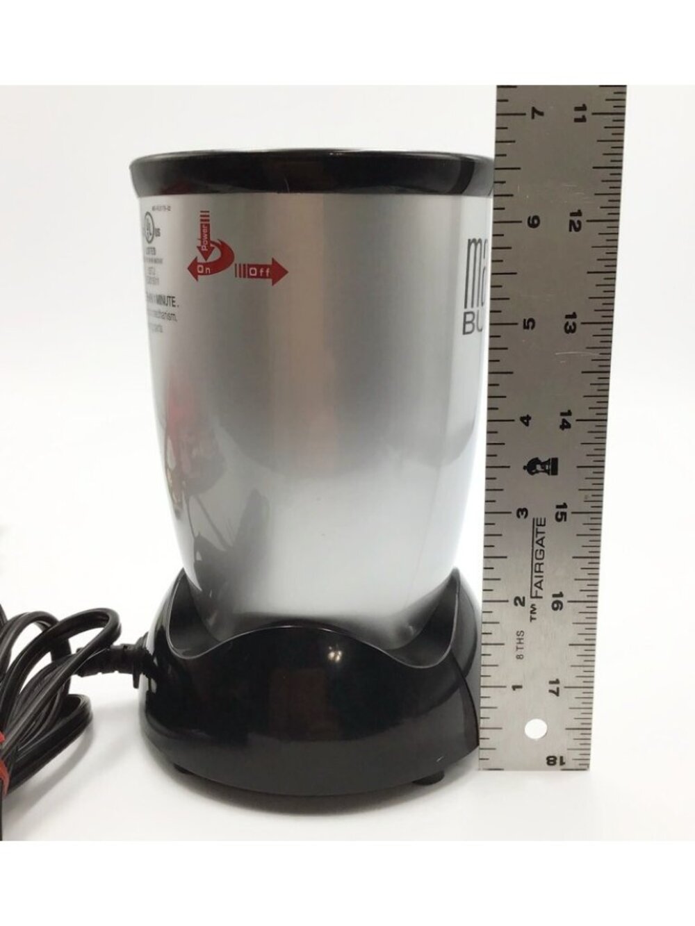 Magic Bullet Model MB1001 Blender Motor Replacement Base Only Silver Black - Picture 8 of 11